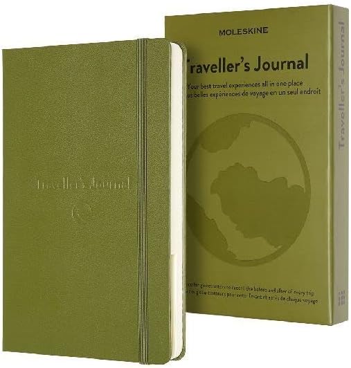 Moleskine Passion Journal, Travel, Hard Cover, Large (5" x 8.25") Elm Green, 400 Pages