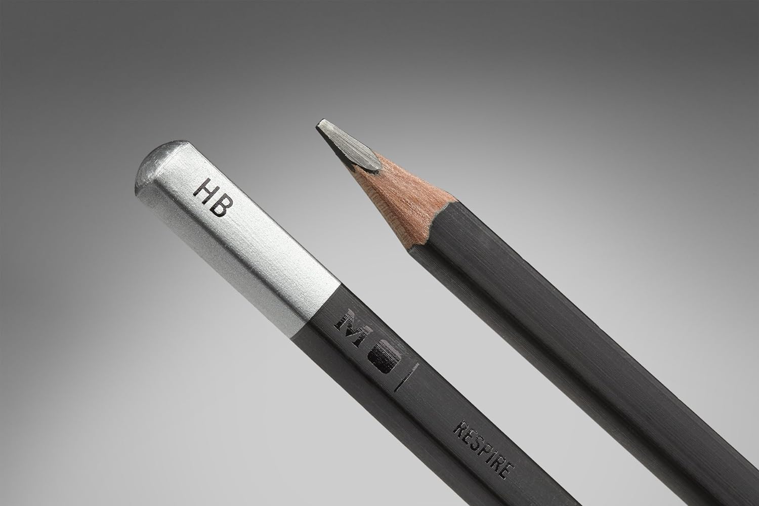 Moleskine Graphite Drawing Pencil Set (5 Graded Pencils), Black, Grey