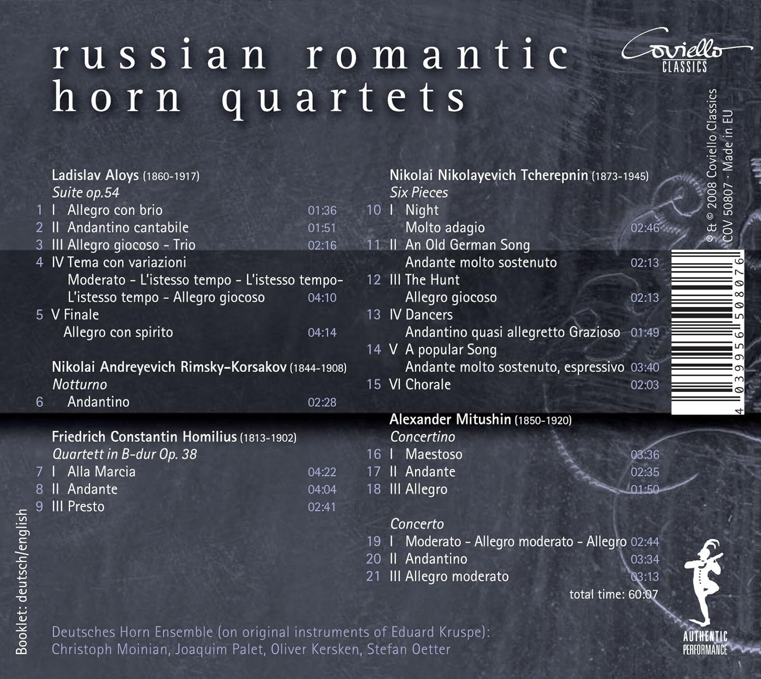 Romantic Russian Horn Quartets