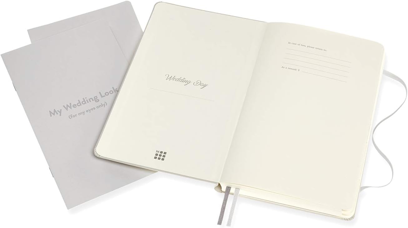 Moleskine - Wedding Journal, Theme Notebook - Hardcover Notebook for Planning and Organising your Wedding Calendar - Large Size 13 x 21 cm - 400 Pages