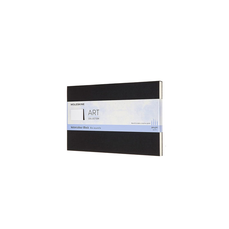 Moleskine Large Size 13 x 21 cm Art Collection Watercolour Block, Album with Paper for Watercolours, Cardboard Cover, Colour Black, 20 Pages