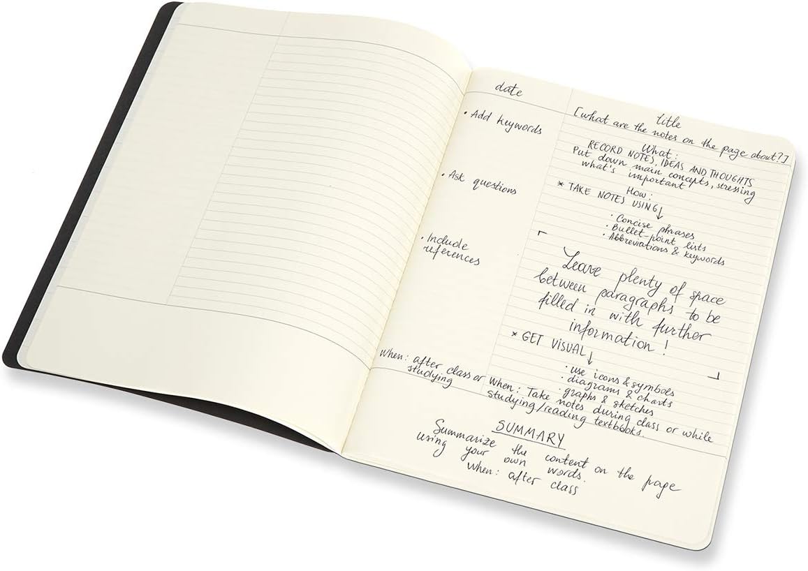 Moleskine Size A4 21 x 29.7 cm Subject Cahier Journal, Notebooks for Taking Notes, Cardboard Cover, Academic Page Layout, Colour Black and Cranberry Red, 160 Pages, Set of 2