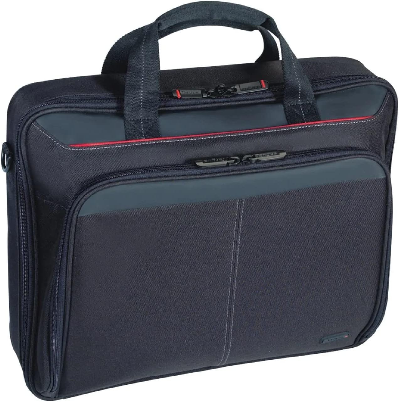 Targus Default Category 13-14.1 inch / 33-35.8cm Case Classic Clamshell Premium Protective Laptop Bag with Handles specifically Designed to fit up to 14-Inch, Black/Red (CN414EU