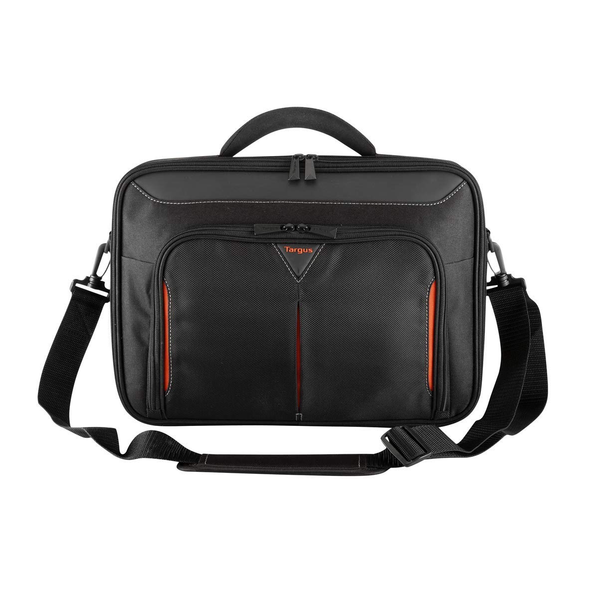 Targus Default Category 13-14.1 inch / 33-35.8cm Case Classic Clamshell Premium Protective Laptop Bag with Handles specifically Designed to fit up to 14-Inch, Black/Red (CN414EU