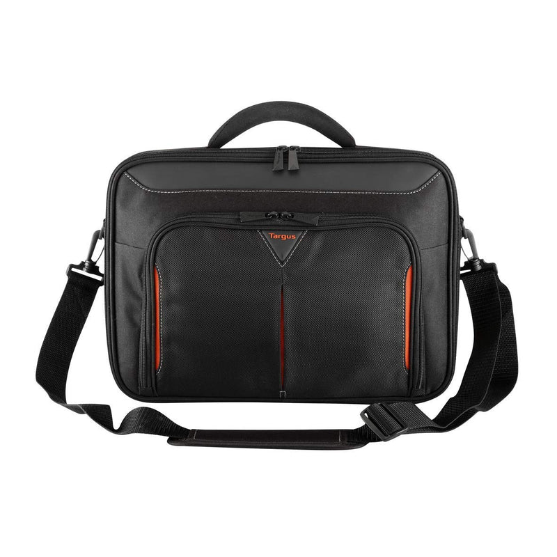 Targus Default Category 13-14.1 inch / 33-35.8cm Case Classic Clamshell Premium Protective Laptop Bag with Handles specifically Designed to fit up to 14-Inch, Black/Red (CN414EU