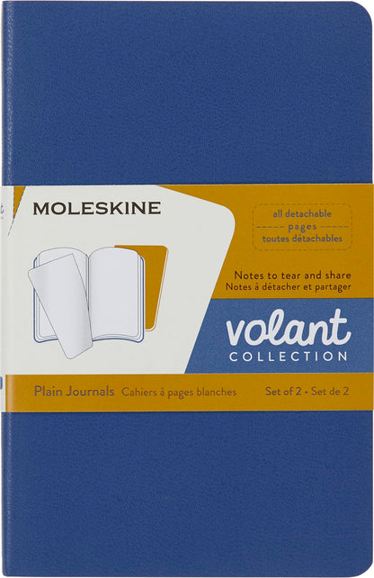 Moleskine QP713B41M17 Volant Pocket Plain Forget Journals - Blue Amber/Yellow