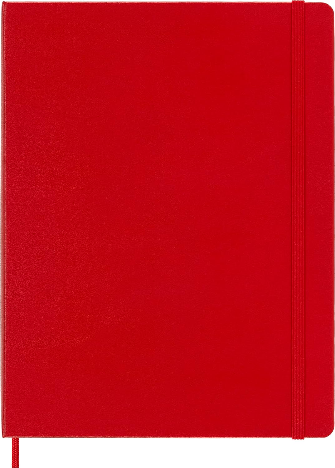 Moleskine Classic Ruled Paper Notebook, Hard Cover and Elastic Closure Journal, Color Scarlet Red, Size Extra Large 19 x 25 cm, 192 Pages