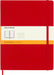 Moleskine Classic Ruled Paper Notebook, Hard Cover and Elastic Closure Journal, Color Scarlet Red, Size Extra Large 19 x 25 cm, 192 Pages