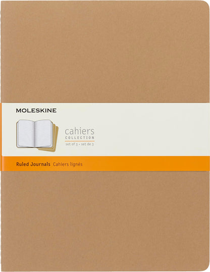 Moleskine Cahier Kraft Brown XXL Ruled Journal