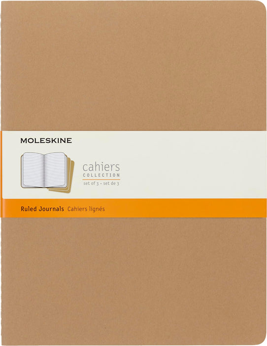 Moleskine Cahier Kraft Brown XXL Ruled Journal