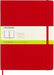 Moleskine Classic Plain Paper Notebook, Hard Cover and Elastic Closure Journal, Color Scarlet Red, Size Extra Large 19 x 25 cm, 192 Pages