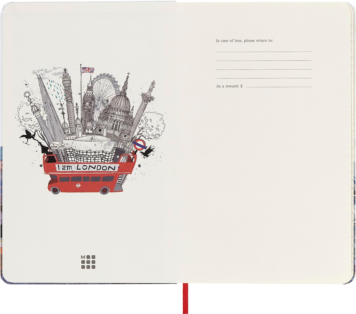 Moleskine I Am London Limited Edition White Large Ruled Notebook Hard