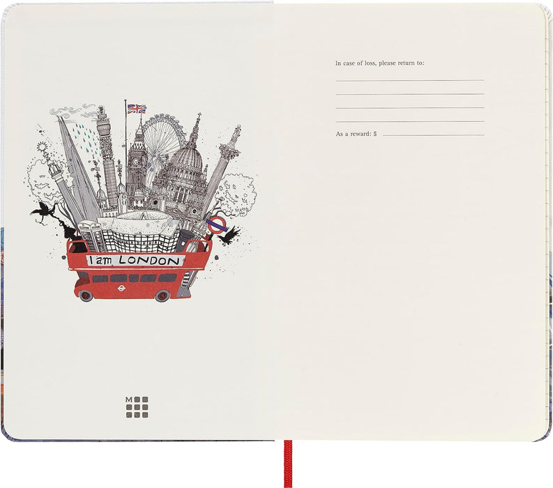 Moleskine I Am London Cuaderno Grande de Rayas Edición Limitada de Tapa Dura