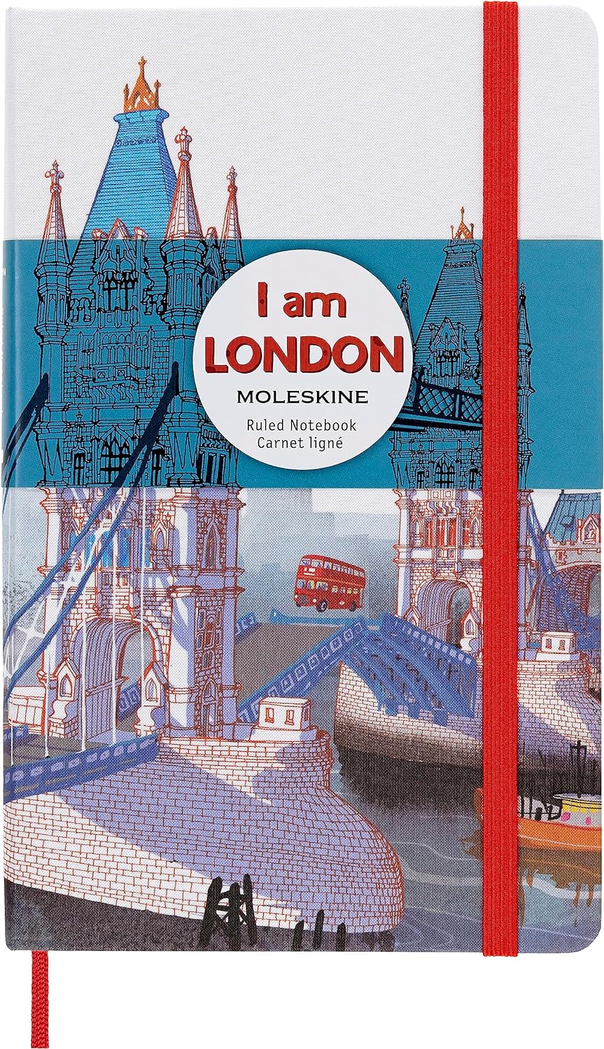 Moleskine I Am London Limited Edition White Large Ruled Notebook Hard