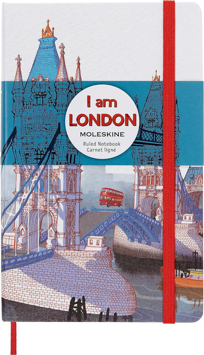 Moleskine I Am London Cuaderno Grande de Rayas Edición Limitada de Tapa Dura