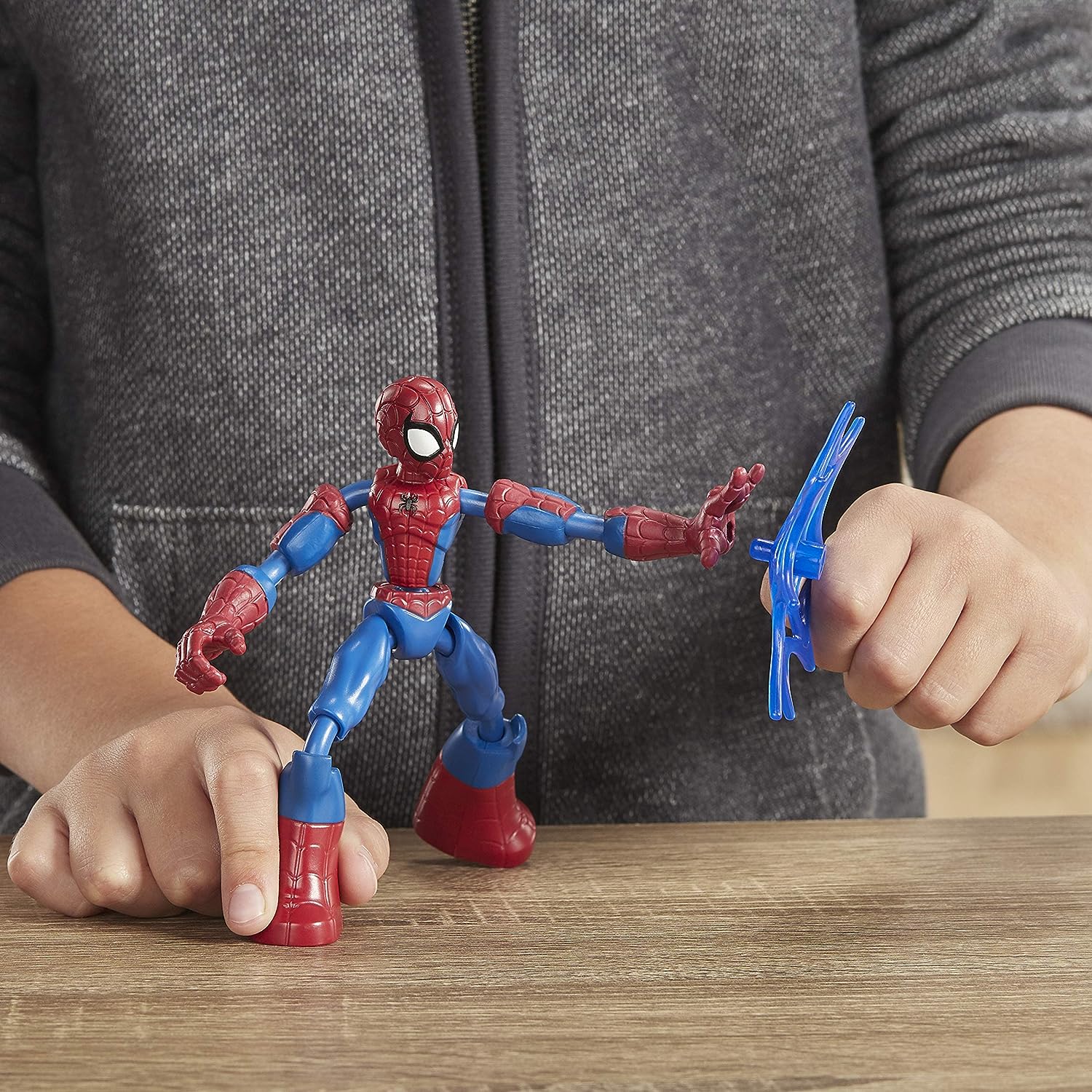 Spider-Man Marvel Bend and Flex Action Figure, 6-inch Flexible Toy, Includes Web Accessory, Ages 4 and Up