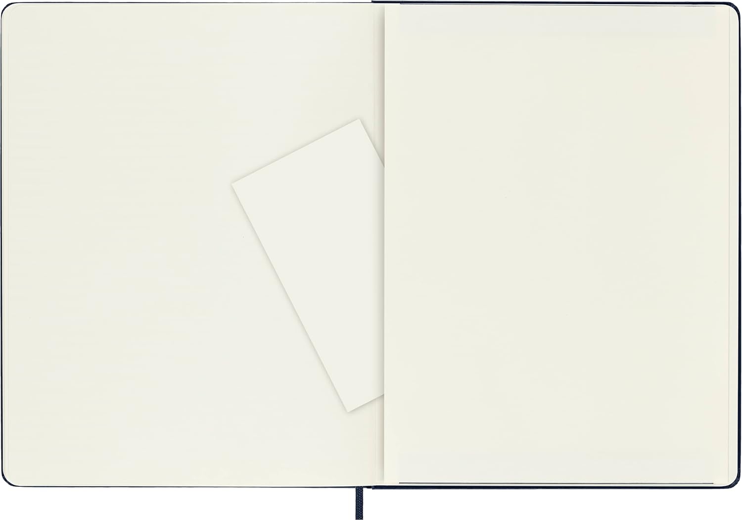Moleskine Classic Plain Paper Notebook, Hard Cover and Elastic Closure Journal, Color Sapphire Blue, Size Extra Large 19 x 25 cm, 192 Pages