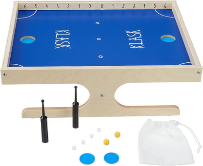 KLASK - Preisgekröntes Geschicklichkeitsspiel für 2, 4 Spieler - Brettspiel für Familie, Erwachsene und Kinder - Magnetspiel aus Holz ab 8 Jahren (Ersatzteile