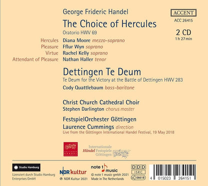 Handel: The Choice Of Hercules Dettingen Te Deum