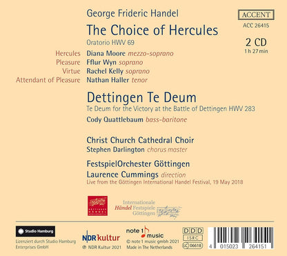 Handel: The Choice Of Hercules Dettingen Te Deum