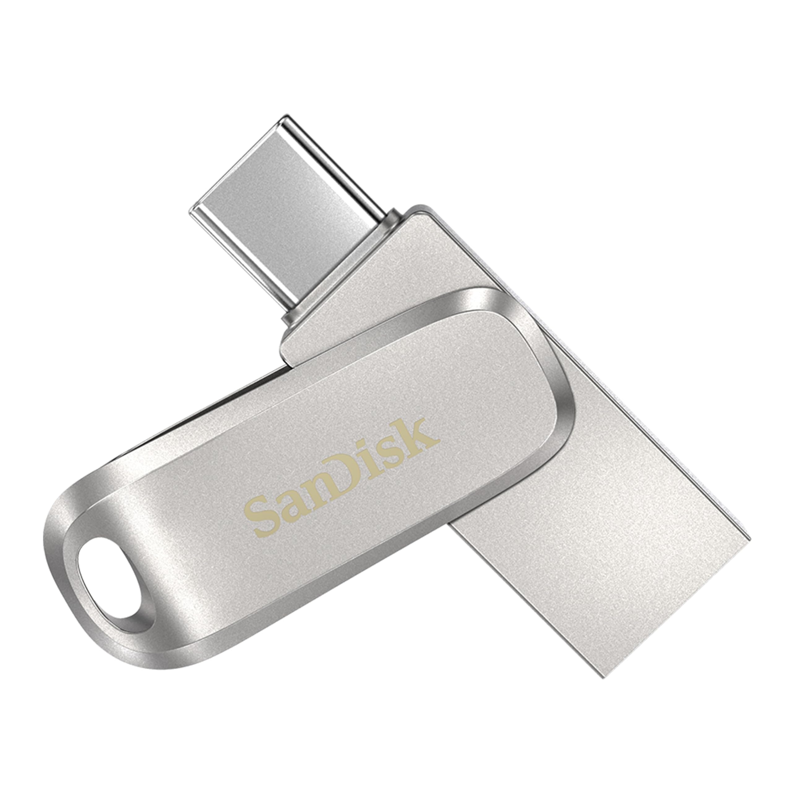 SanDisk 32GB Ultra Dual Drive Luxe, USB Type-C Flash Drive all-metal, up to 150MB/s with reversible USB Type-C and USB Type-A connectors, for smartphones, tablets, Macs and computers