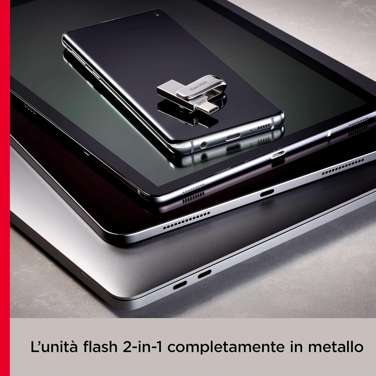 SanDisk 32GB Ultra Dual Drive Luxe, USB Type-C Flash Drive all-metal, up to 150MB/s with reversible USB Type-C and USB Type-A connectors, for smartphones, tablets, Macs and computers
