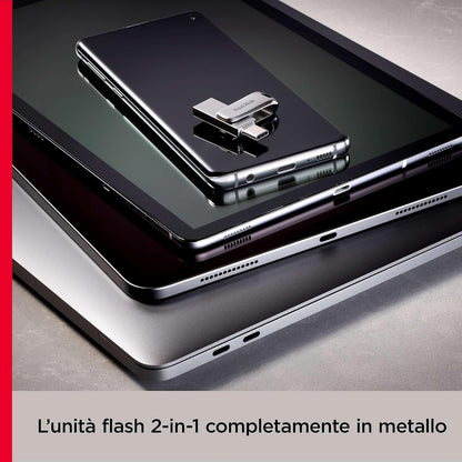 SanDisk 32GB Ultra Dual Drive Luxe, USB Type-C Flash Drive all-metal, up to 150MB/s with reversible USB Type-C and USB Type-A connectors, for smartphones, tablets, Macs and computers