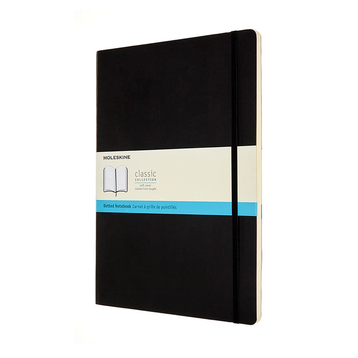Moleskine Classic Dotted Notebook, Notebook with Soft Cover and Elastic Closure, Dimensions A4 21 x 29.7 cm, Colour Black, 192 Pages Black A4 Dotted