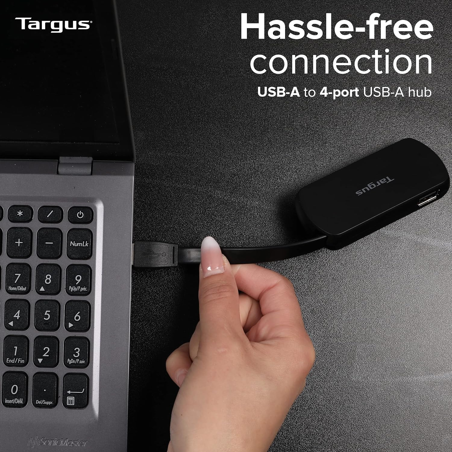 Targus 4-Port USB Desktop Hub, Black (ACH114EU