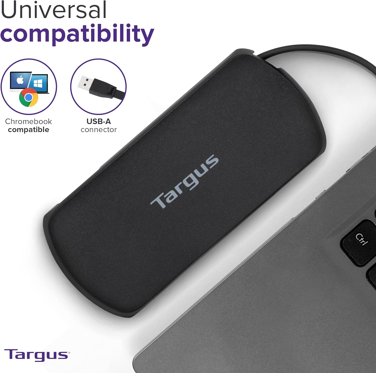 Targus 4-Port USB Desktop Hub, Black (ACH114EU