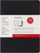 Moleskine X-Large Size 19 x 25 cm Subject Cahier Journal, Notebooks for Taking Notes, Cardboard Cover, Academic Page Layout, Colour Black and Cranberry Red, 160 Pages, Set of 2