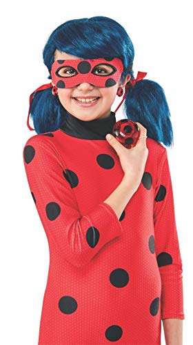 Rubie's Official Miraculous Ladybug Childs Clip-on Earrings and Yo-Yo Set, Fancy Dress Accessory Set