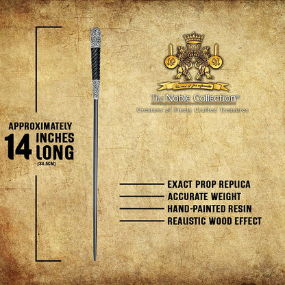 The Noble Collection - Leta Lestrange Wand In A Standard Windowed Box - 14in (34.5cm) Wizarding World Wand - Fantastic Beasts Film Set Movie Props Wands