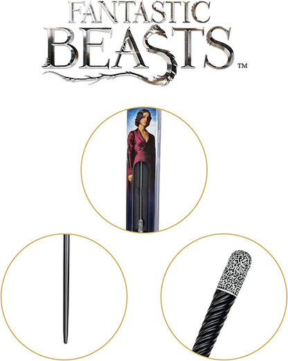 The Noble Collection - Leta Lestrange Wand In A Standard Windowed Box - 14in (34.5cm) Wizarding World Wand - Fantastic Beasts Film Set Movie Props Wands