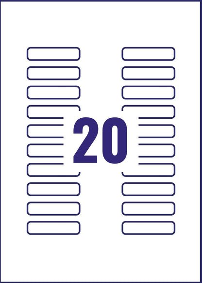 Avery Self Adhesive Clear Address Mailing Labels, Laser Printers, 20 Labels Per A4 Sheet, 500 labels, QuickPEEL (L7552