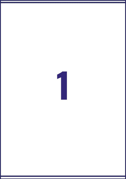 Avery Self Adhesive Clear Parcel Address Labels, Inkjet Printers, 1 Label per A4 Sheet, 25 Labels, QuickDRY (J8567