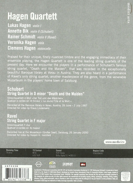 Hagen Quartett - Schubert und Ravel (NTSC