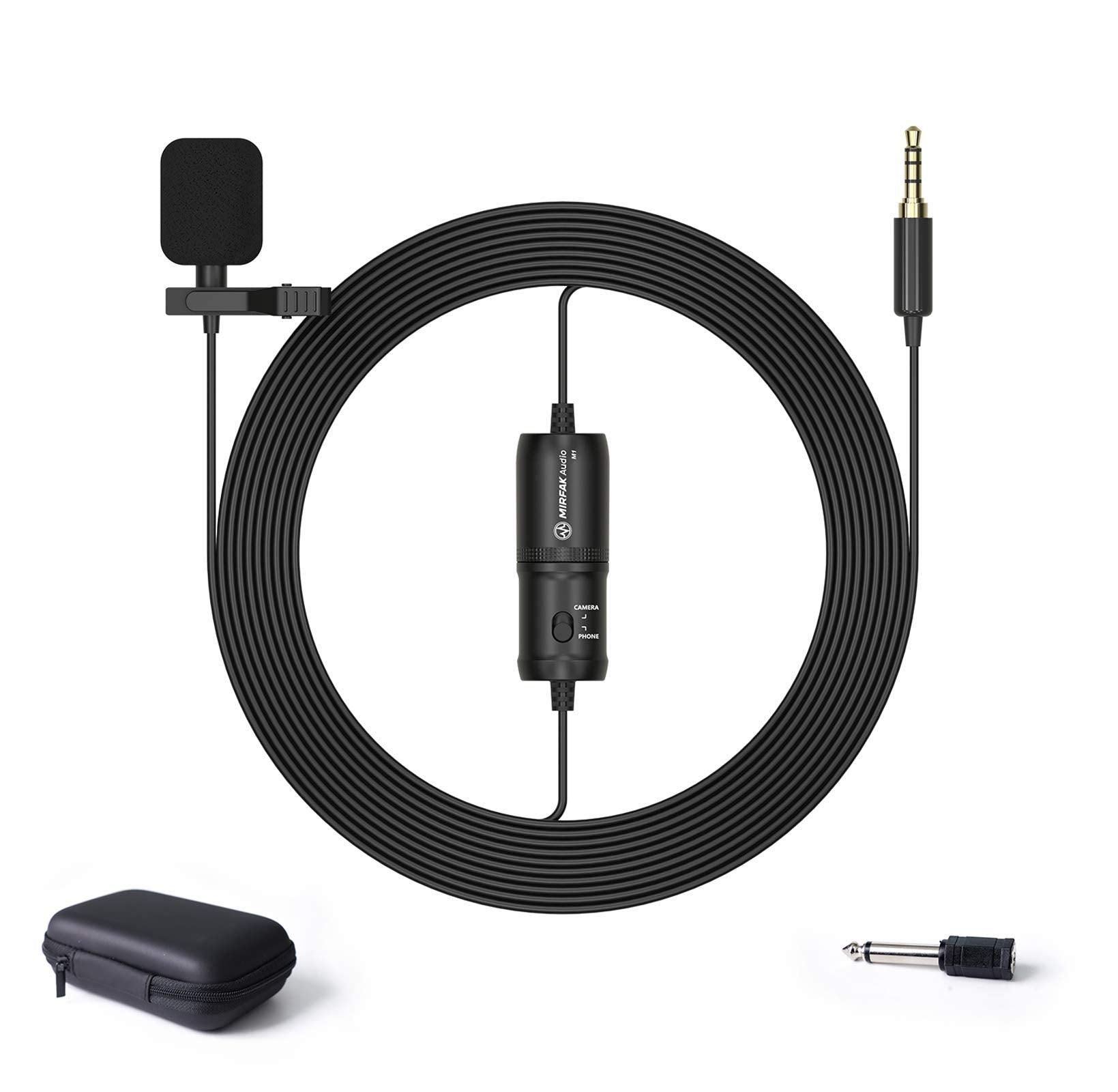 Mirfak Lavalier Microphone, Ideal Solution for Interview, Vlog, Live Stream, and Teaching, MC1