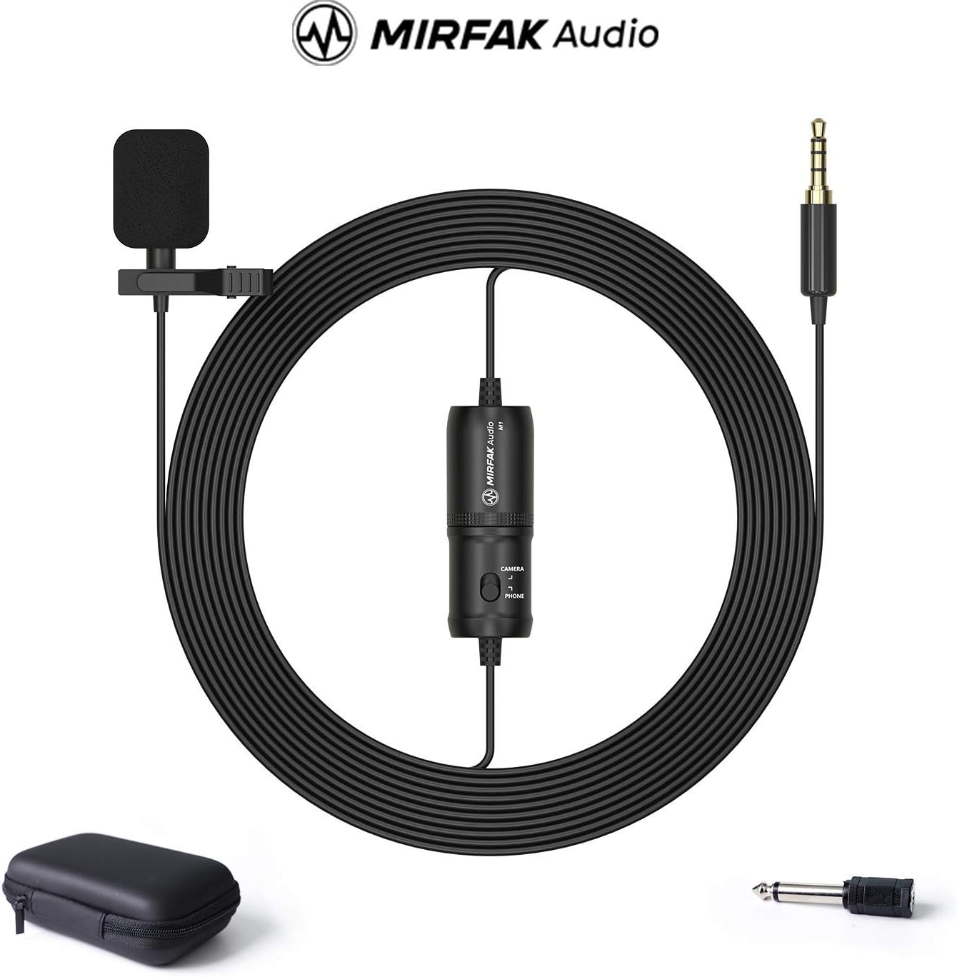 Mirfak Lavalier Microphone, Ideal Solution for Interview, Vlog, Live Stream, and Teaching, MC1