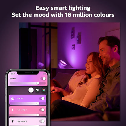 Philips Hue Iris White and Colour Ambiance Table Lamp Smart Lighting.  with Bluetooth. Works with Alexa, Google Assistant and Apple HomeKit, 1 Count (Pack of 1