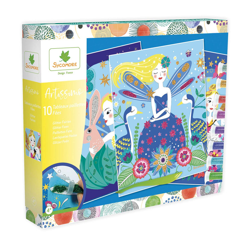 Sycomore-CREA012 Artissimo-10 grafici a Fiocchi-Fate-Ricreazione Creativa Bambino-da 4 anni-CREA012-Sycomore, Colore Plusieurs Couleurs, Taglia Unica, CREA012