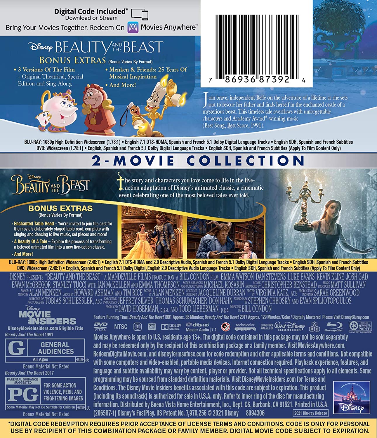 Beauty and the Beast (1991) / Beauty and the Beast (2017)