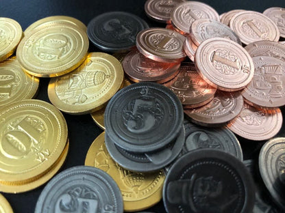 50 Metal Coin Board Game Upgrade Set (Industrial Coins