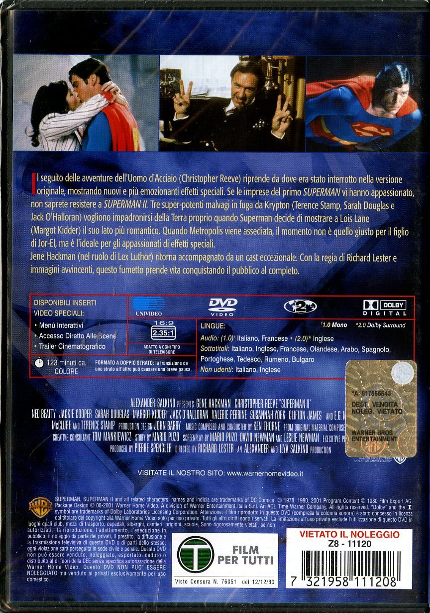 superman 2 Italian Import