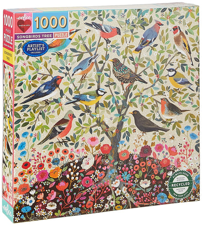 EeBoo 1000 Piece Jigsaw Puzzle - Songbird Tree (PZTSBD