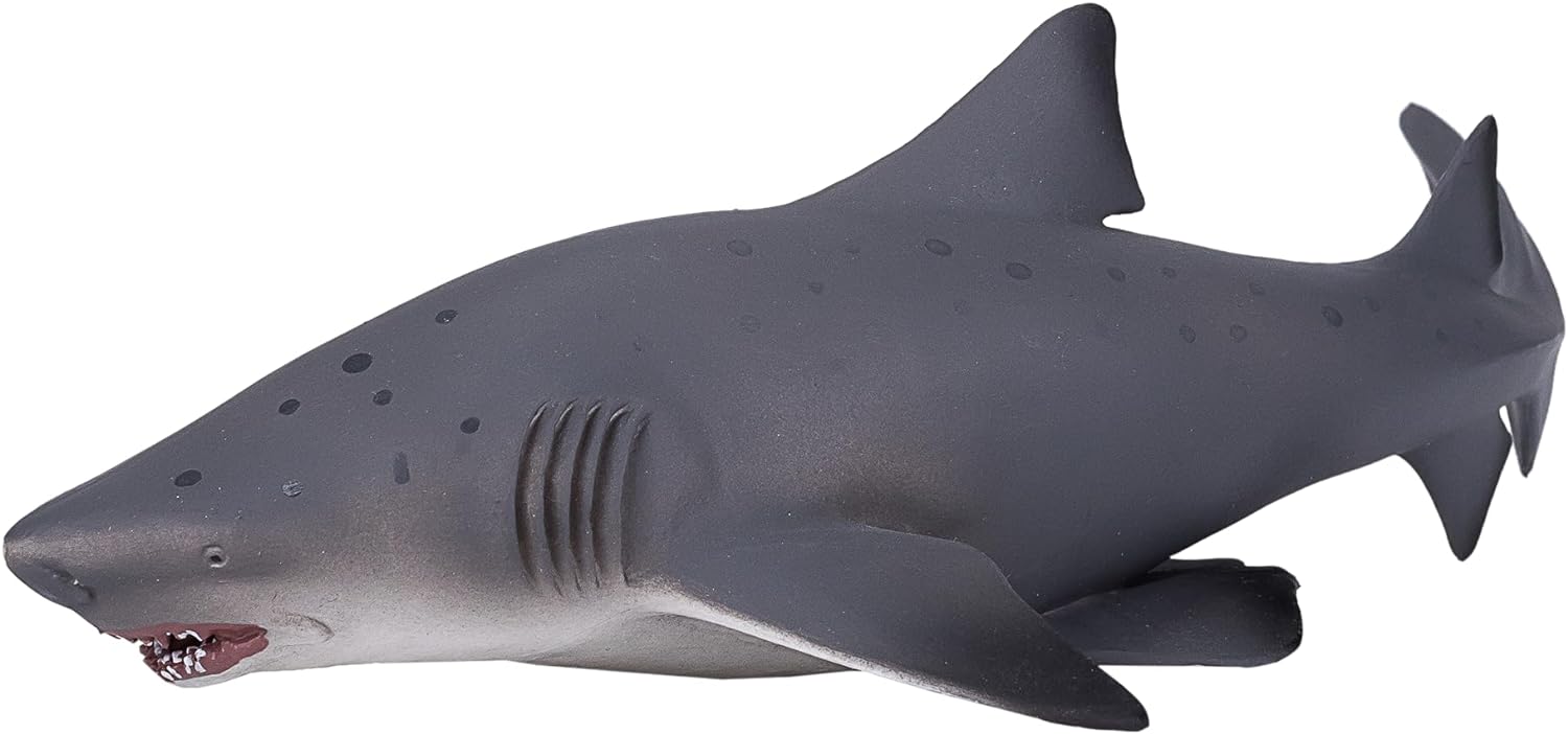 MOJO- Animal Planet Tiburón Toro, Grande, Color Gris (387355