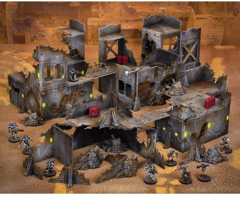 Mantic MGTC203 TerrainCrate Ruined City Modular Scenery, Brown