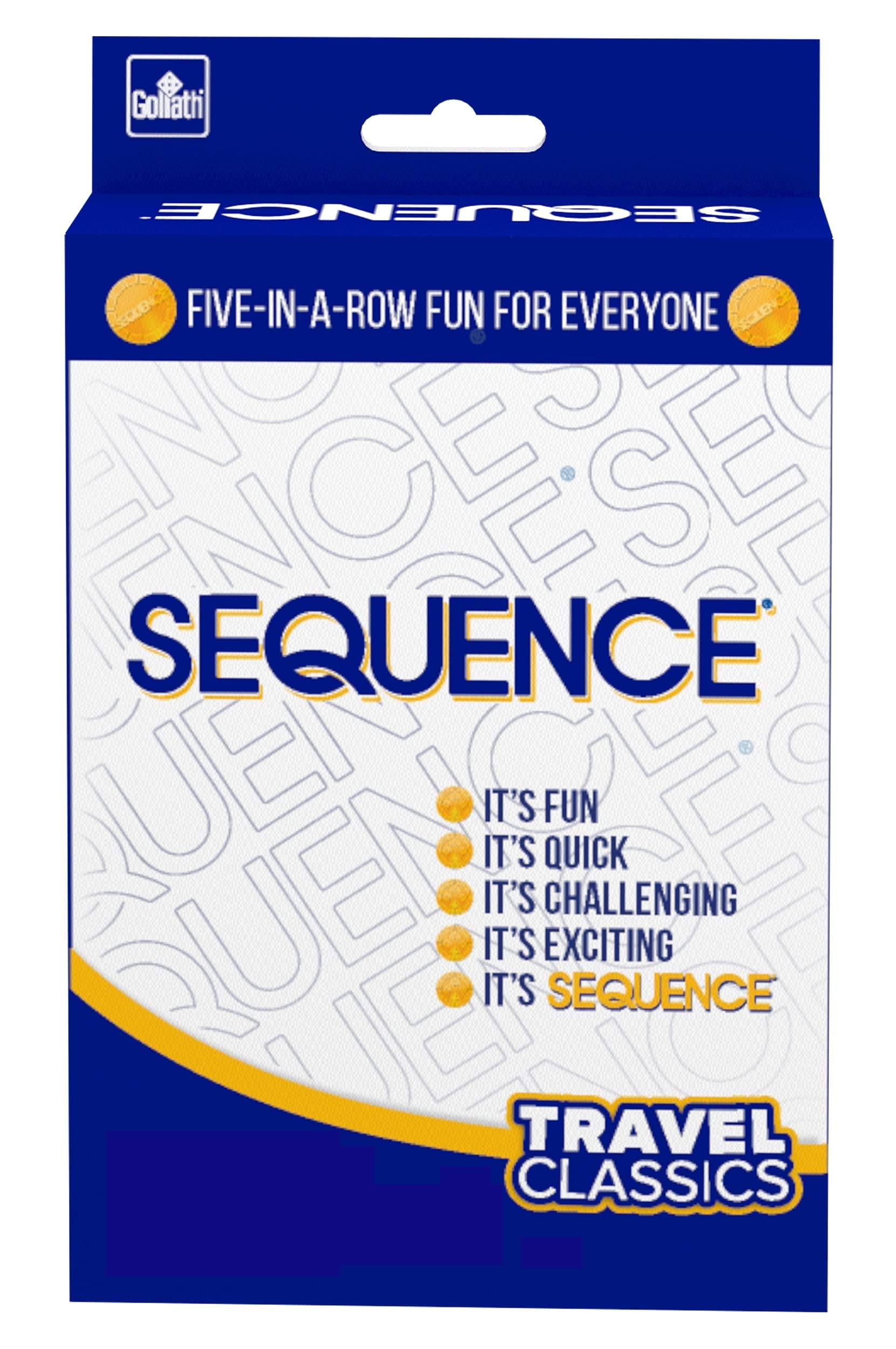 Goliath Games Travel Sequence | Five-in-a-row Fun for Everyone! | Family Strategy Game | For 2 or More Players, Ages 7+, White