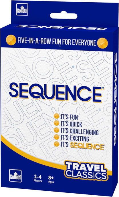 Goliath Games Travel Sequence | Five-in-a-row Fun for Everyone! | Family Strategy Game | For 2 or More Players, Ages 7+, White