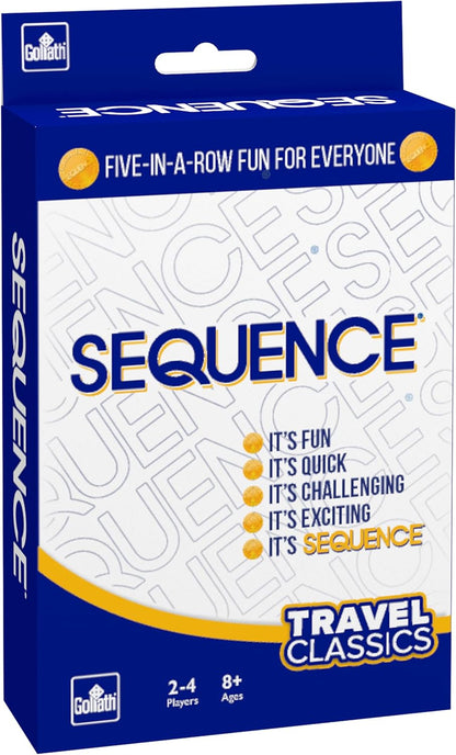 Goliath Games Travel Sequence | Five-in-a-row Fun for Everyone! | Family Strategy Game | For 2 or More Players, Ages 7+, White